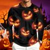 Men's Casual Long Sleeve Halloween Printed T-Shirt for Everyday Wear