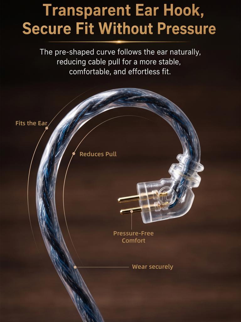KEYSION 24 Core 5N OFC High Purity HIFI Earphone Upgrade Balance Cable 3.5/4.4mm Plug MMCX/0.78 2Pin/for TFZ IEM Headphone Cable