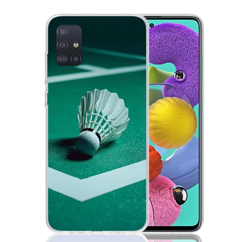 Badminton Sport Phone Case For Samsung Galaxy A52 A32 A22 A12 A02S A50S A30S A51 A31 AA71 Note 20 Ultra 10 S10 Plus Galaxy A52 A