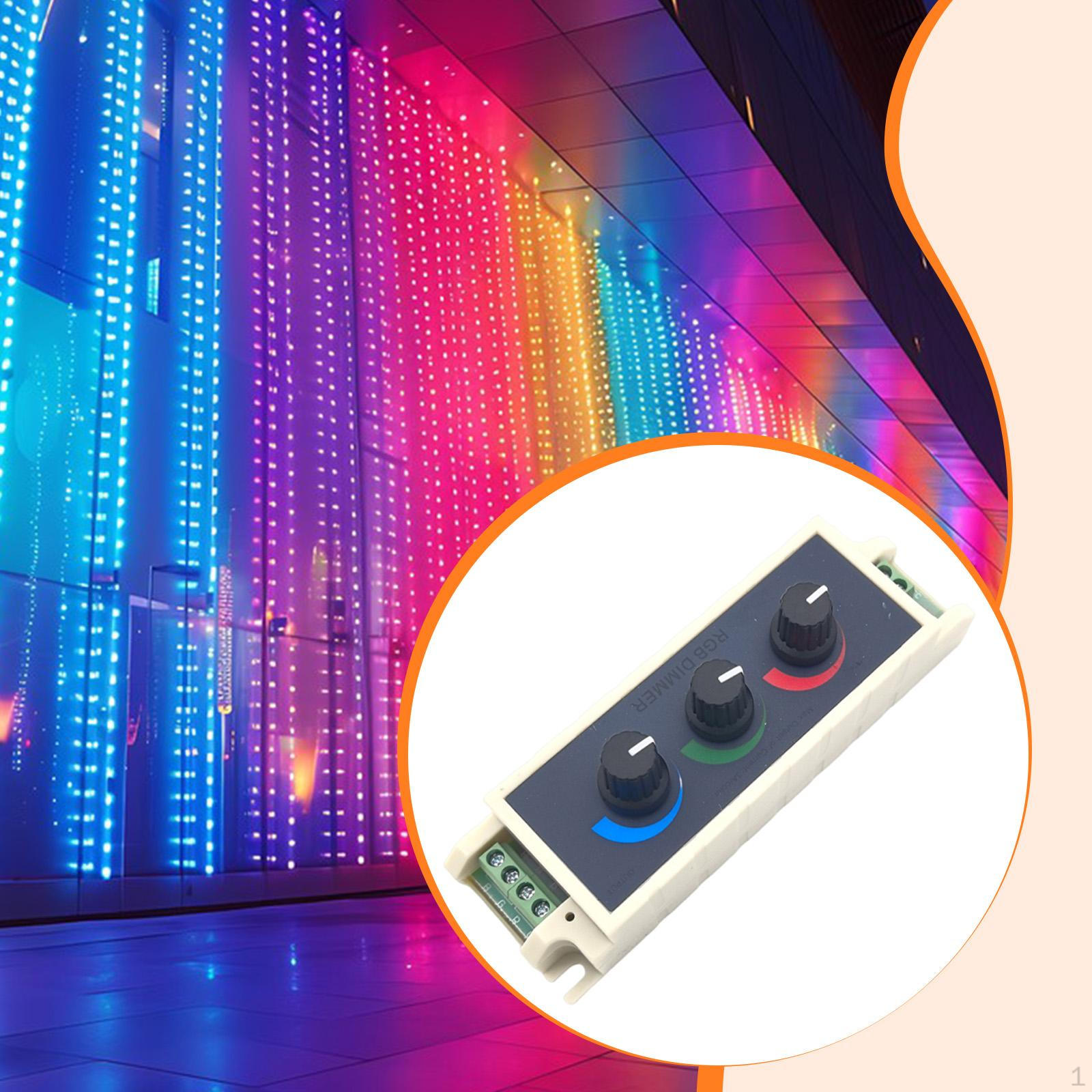 

RGB Knob Dimmer Dimmable Rotary Switch Compact Easy to Use 3 Keys