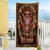 Bayern Munich Football Artwork Customize Your Name Beach Towel Soft Durable Quick-Dry