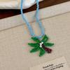Summer Beaded Flowers Shell Coconut Tree Pendant Necklace Women'S Party Jewelry Gift