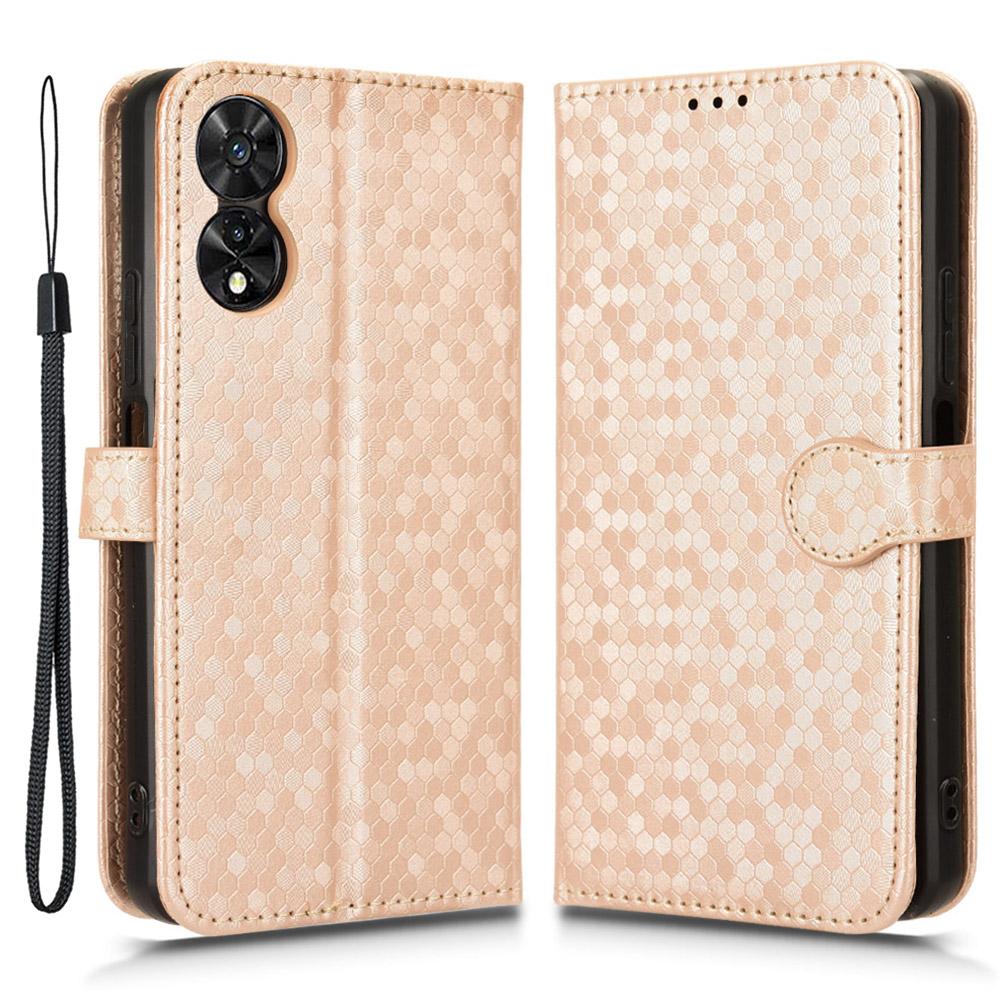 For TCL 505 Wallet Phone Case Dots Pattern PU Leather Flip Cover