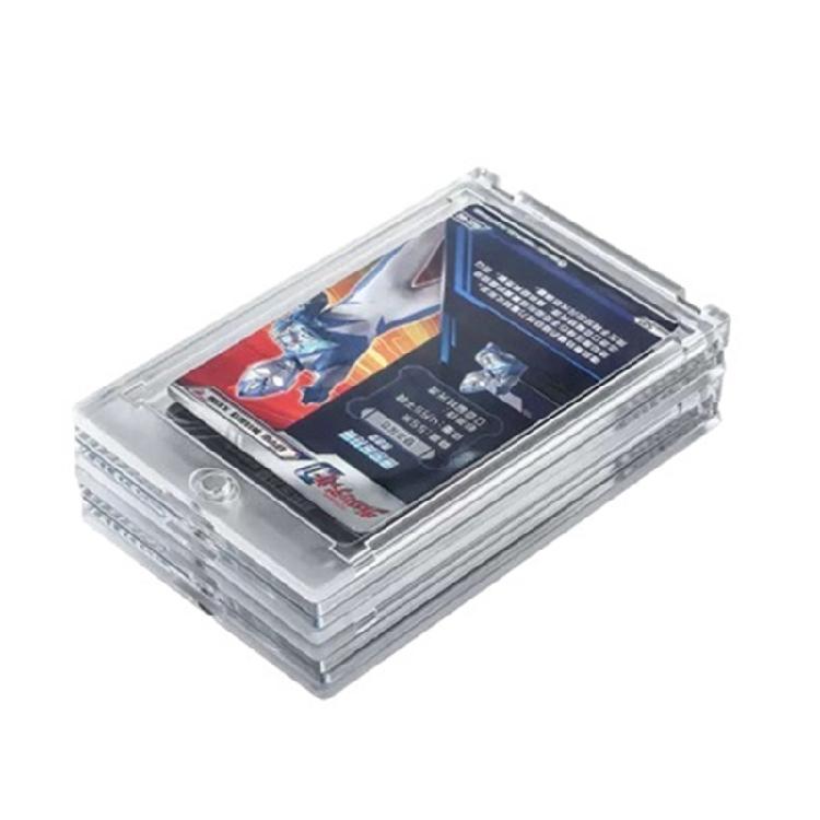 5 Transparent Acrylic Trading Card Sleeves With Magnetic Snap And Included Slot Ideal For 35PT Sports Memorabilia