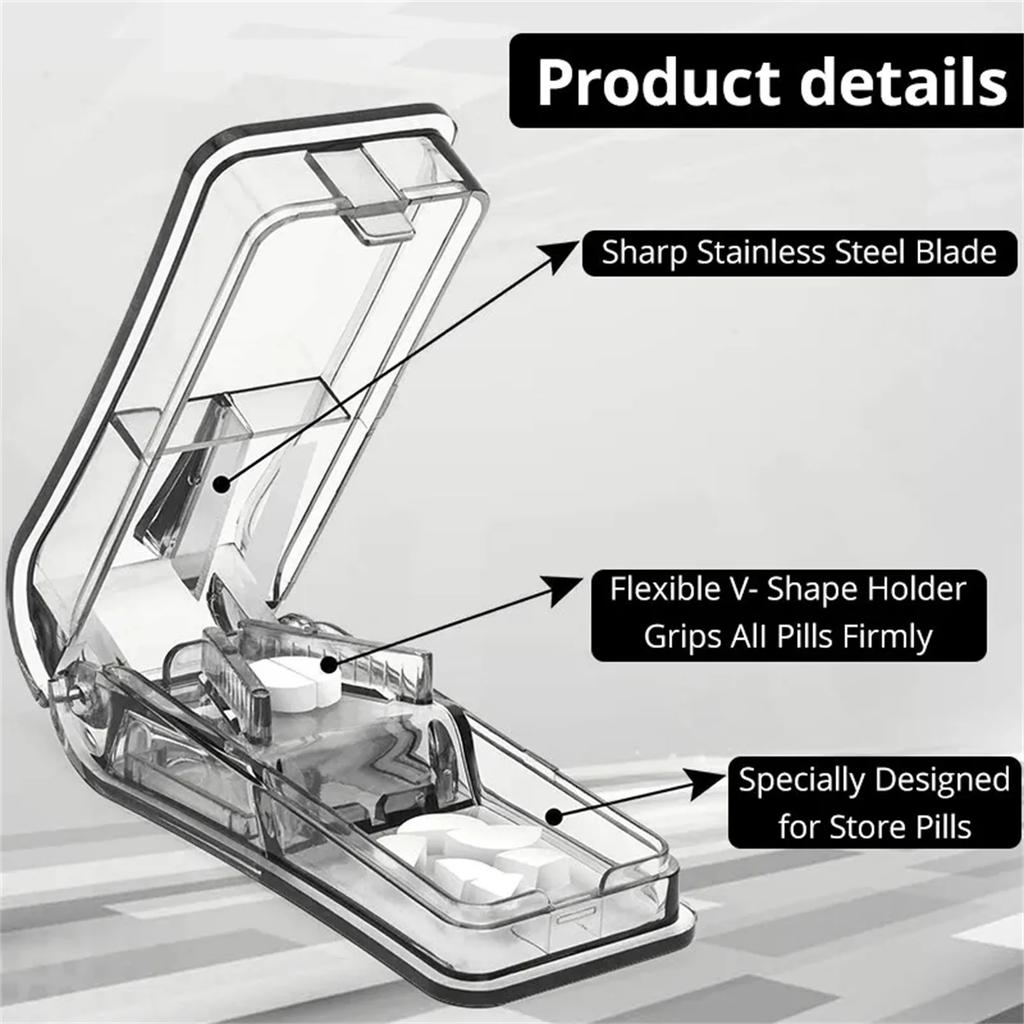 Portable Medicine Tablet Cutter Pill Storage Box Splitter Drug Tablet Cutter Divider Storage Case Pill Medicine Case Health Care