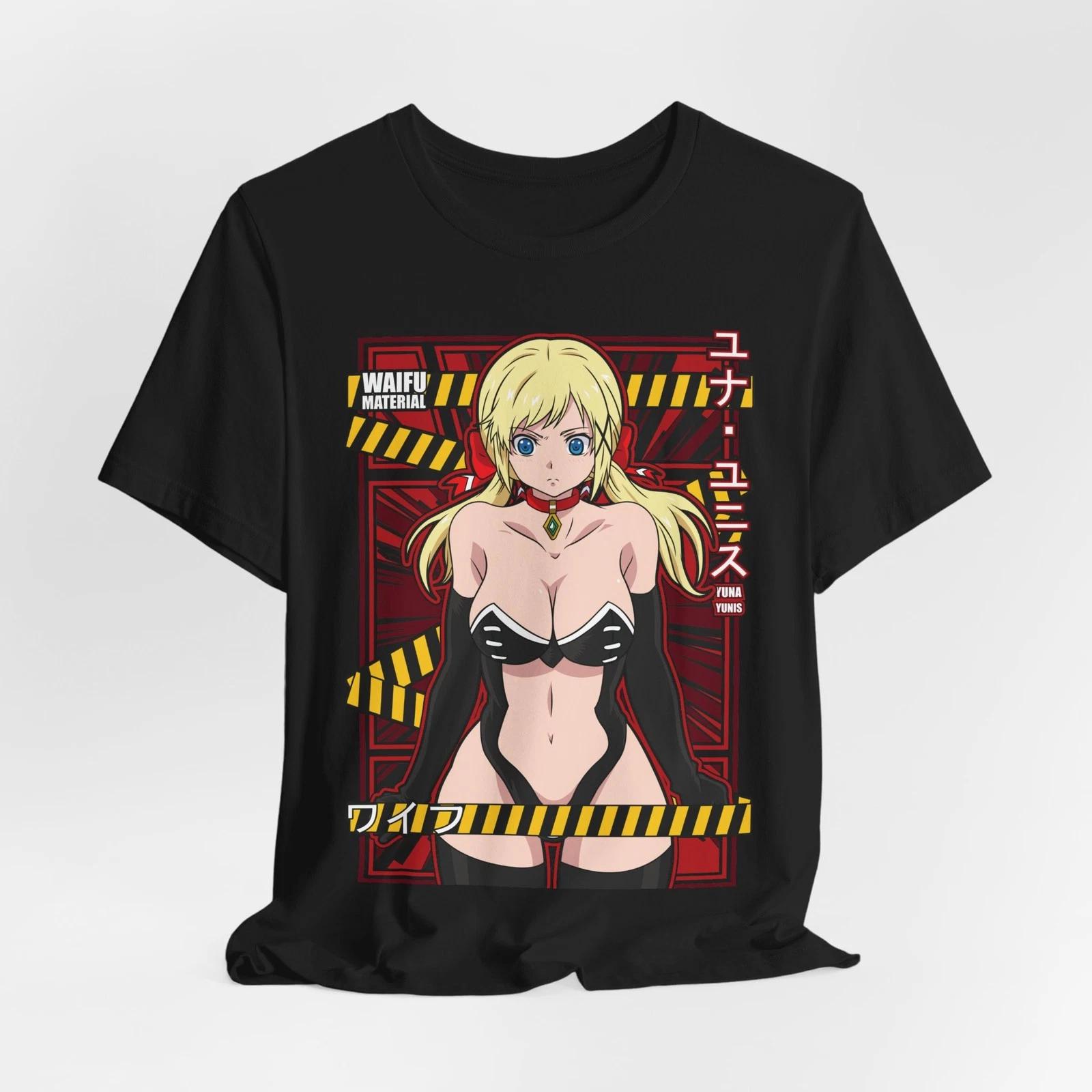 Anime Blonde Waifu Illustration Tee | Anime Girl Graphic Tee S