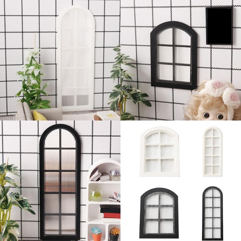 Plastic Miniature Doll House Window Frame For Creative Doll Accessories Photo Props