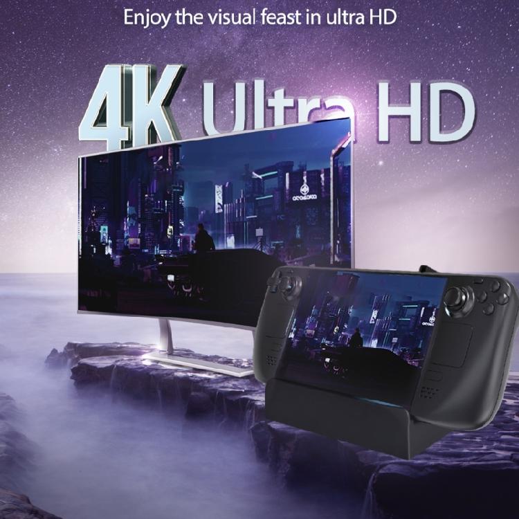 6 In1 Steam- Deck Dock with HDMI2.0 4K@60Hz Gigabit-Ethernet 3 USB 3.0 Port