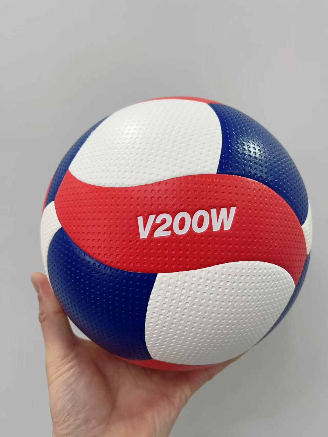V200W Size 5 PU Heat Bonded Training Competition Volleyball for Middle School Exams красный