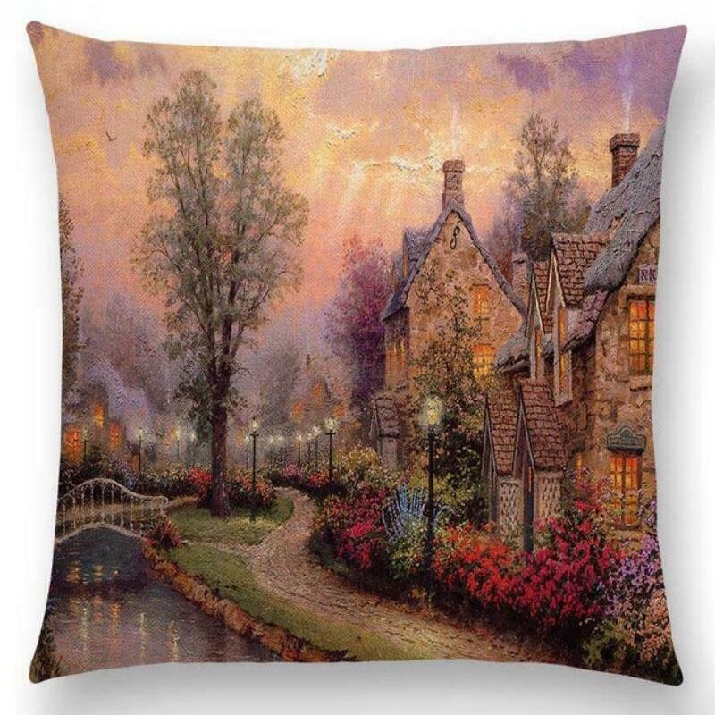 Elegant Cotton Linen Cushion Cover With Invisible Zipper For Easy Cleaning