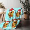 TU Lion Christmas Blanket Cute Animal Throw Cozy Kids Gift Festive Holiday Decor Soft Warm Bedspread Home Decoration Gift