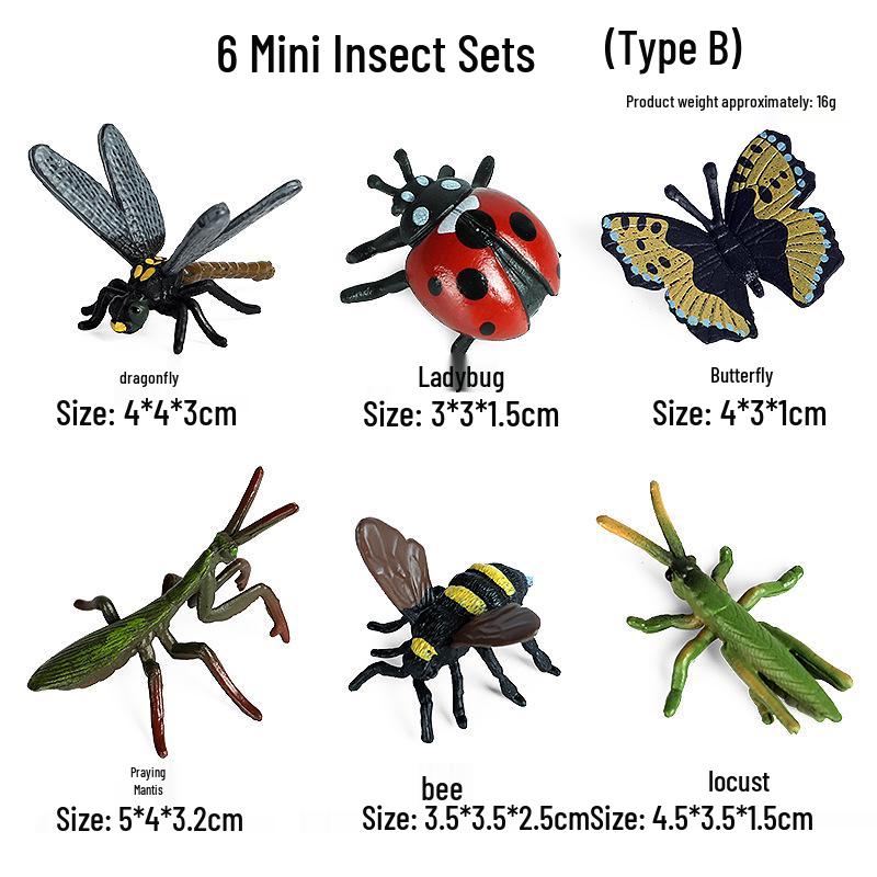 Mini Insect Model Set: Ant, Butterfly, Stag Beetle & Scorpion Toy for Kids