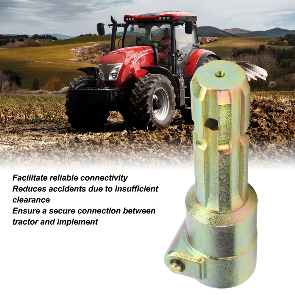 PTO Extender Adapter PA09 1‑3/8in 6 Spline Quick Release Strong Structure Metal PTO Shaft Extension for 70hp Tractors