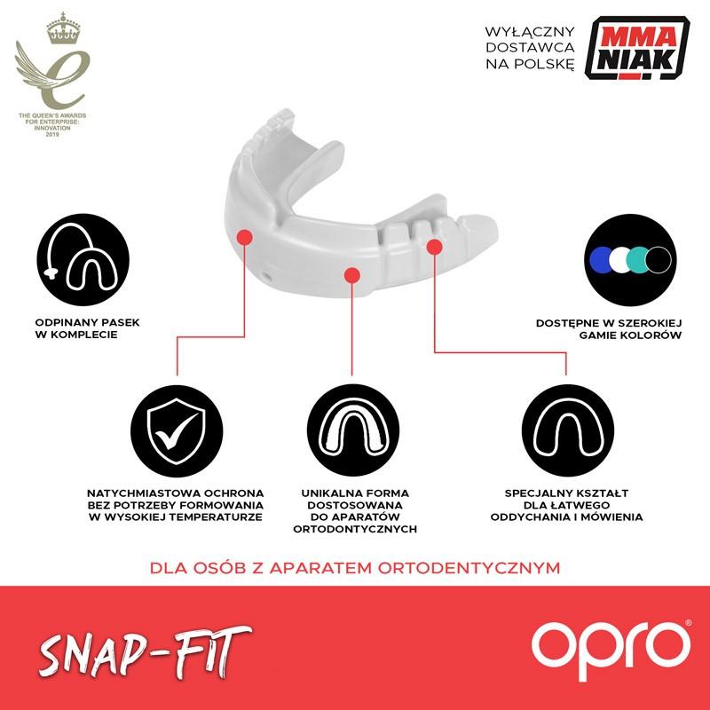 Opro Snap Fit Braces Mouthguard Black (for Braces)