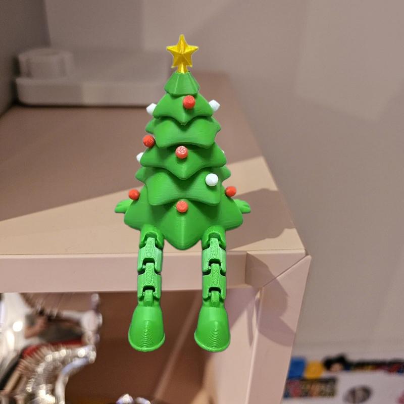 3D Printed Christmas Ball Christmas Tree Ornament With Movable Joint Christmas Decorations Festive Tabletop Display Statue