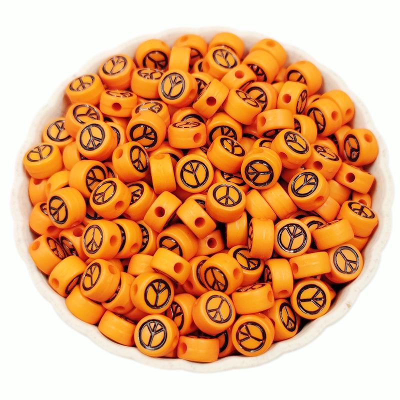 60Pcs 4*7mm Peace Shape Loose Beads DIY For Jewelry Making Necklace Bracelet Wholesale Pendant