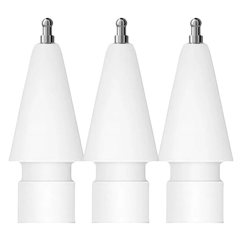 1/2/3Pcs Anti-slip Pencil Tips for Apple Pencil 1st 2nd Generation Fine Point Tablet Pen Nibs Precise Spare Stylus Metal Nib