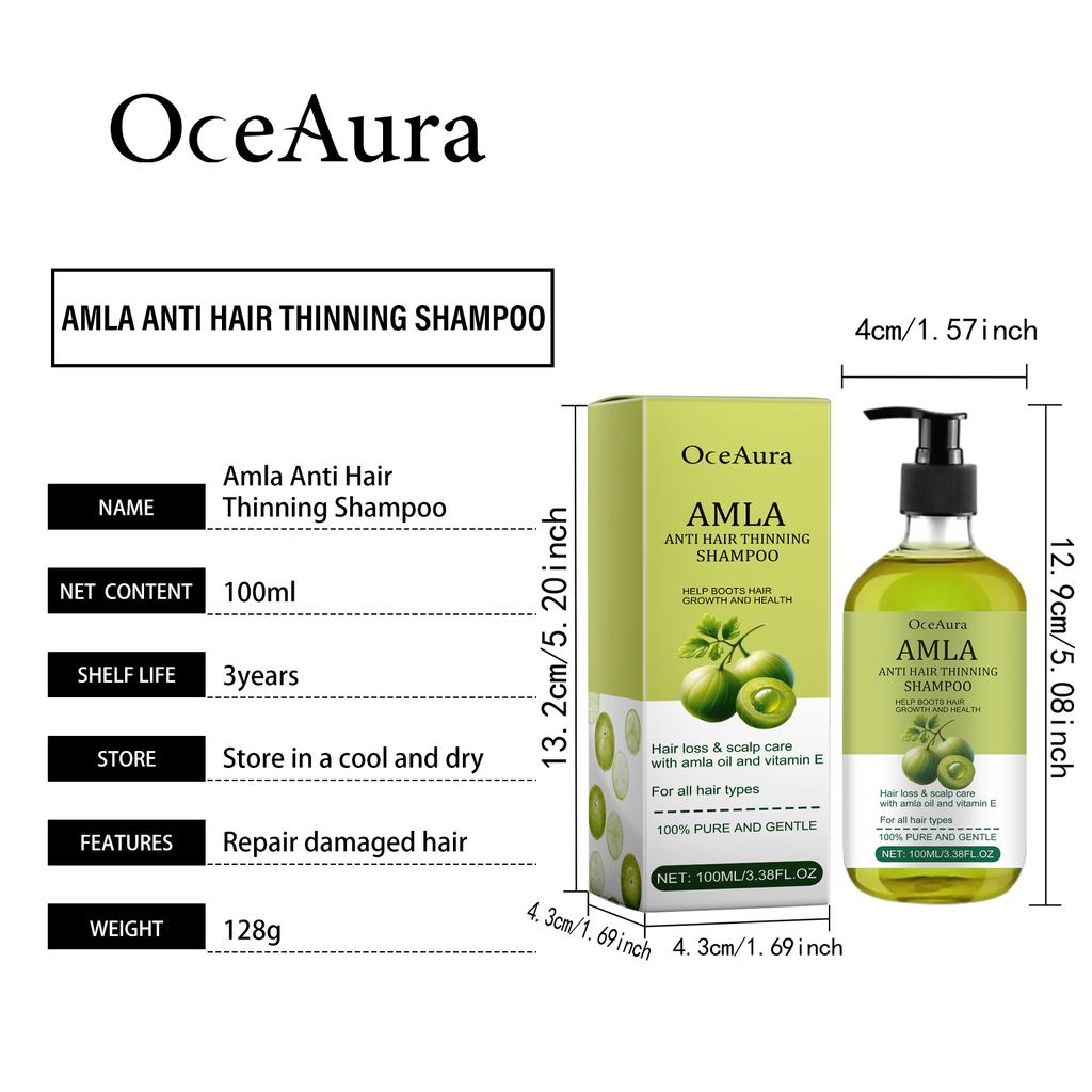 Huile d'Amla Originale Croissance des Cheveux Hydratante Lissante Réparateur Cheveux Abîmés Secs Frisés Pointes Fendues Traitement Cuir Chevelu Masque Capillaire Après-shampoing