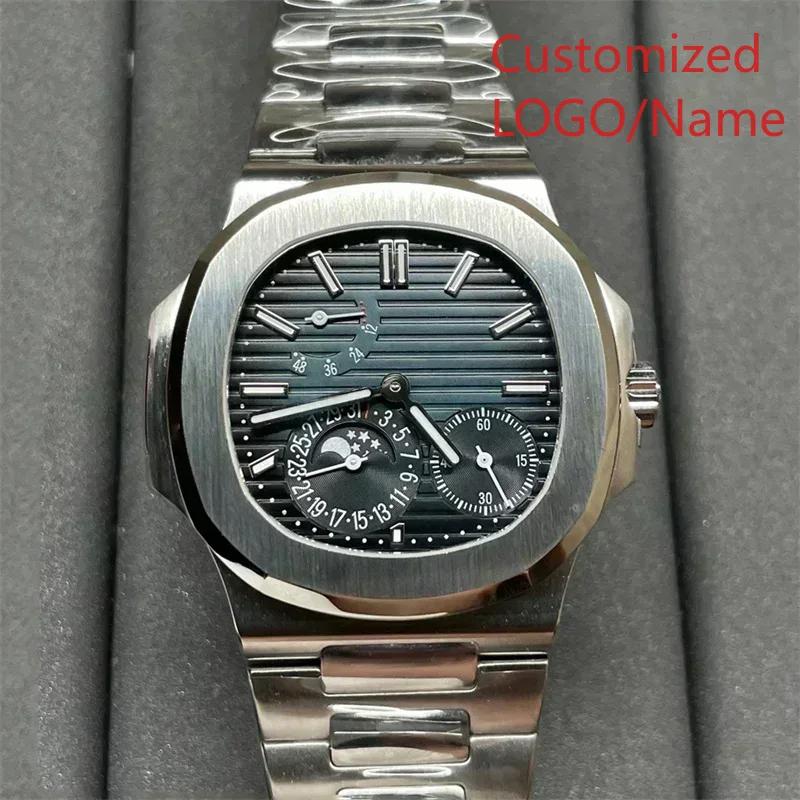 A11 Store Customized Watch Men Watch Automatic Mechanical Multi-functional Watches Stainless Steel Sapphire Leather Watch