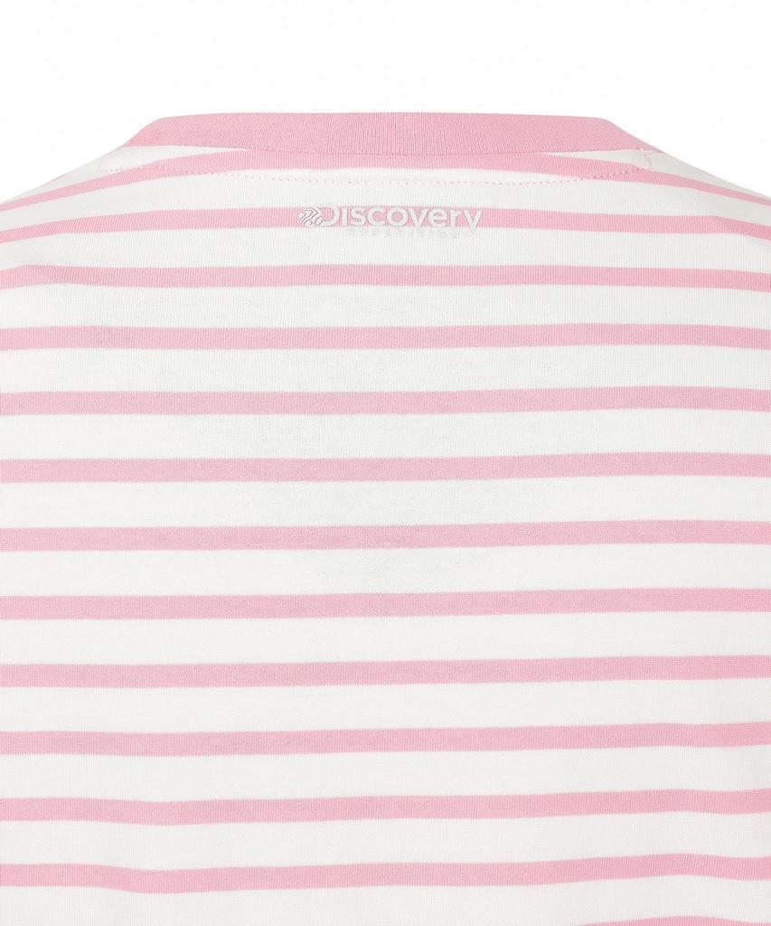 DISCOVERY EXPEDITION Women'S Striped Short Sleeve T-Shirt (L/Pink)