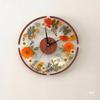 DIY Handmade Dried Flower Embossed Wall Clock with Wood Grain Border
