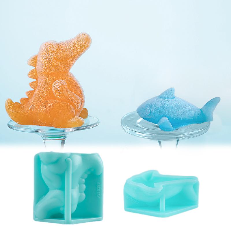 Shark Milk Jelly Silicone Mold Ice Mold Crocodile Baking Diy Mold Pudding Mousse Cake Mold Home Bar Kitchen Supplies