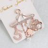 Women Girls Refined Creative Hanger Brooches Personality Number 5 Breastpin