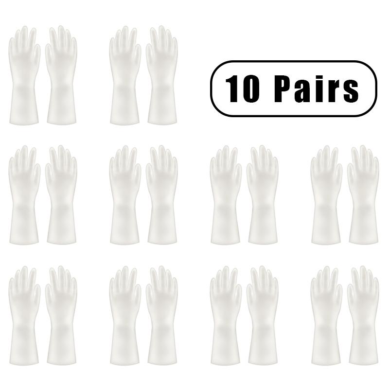 10 Pairs Of Pvc Cleaning Gloves Waterproof Wear-resistant Non-slip Latex Material Housework Laundry Washing Dishes Kitchen