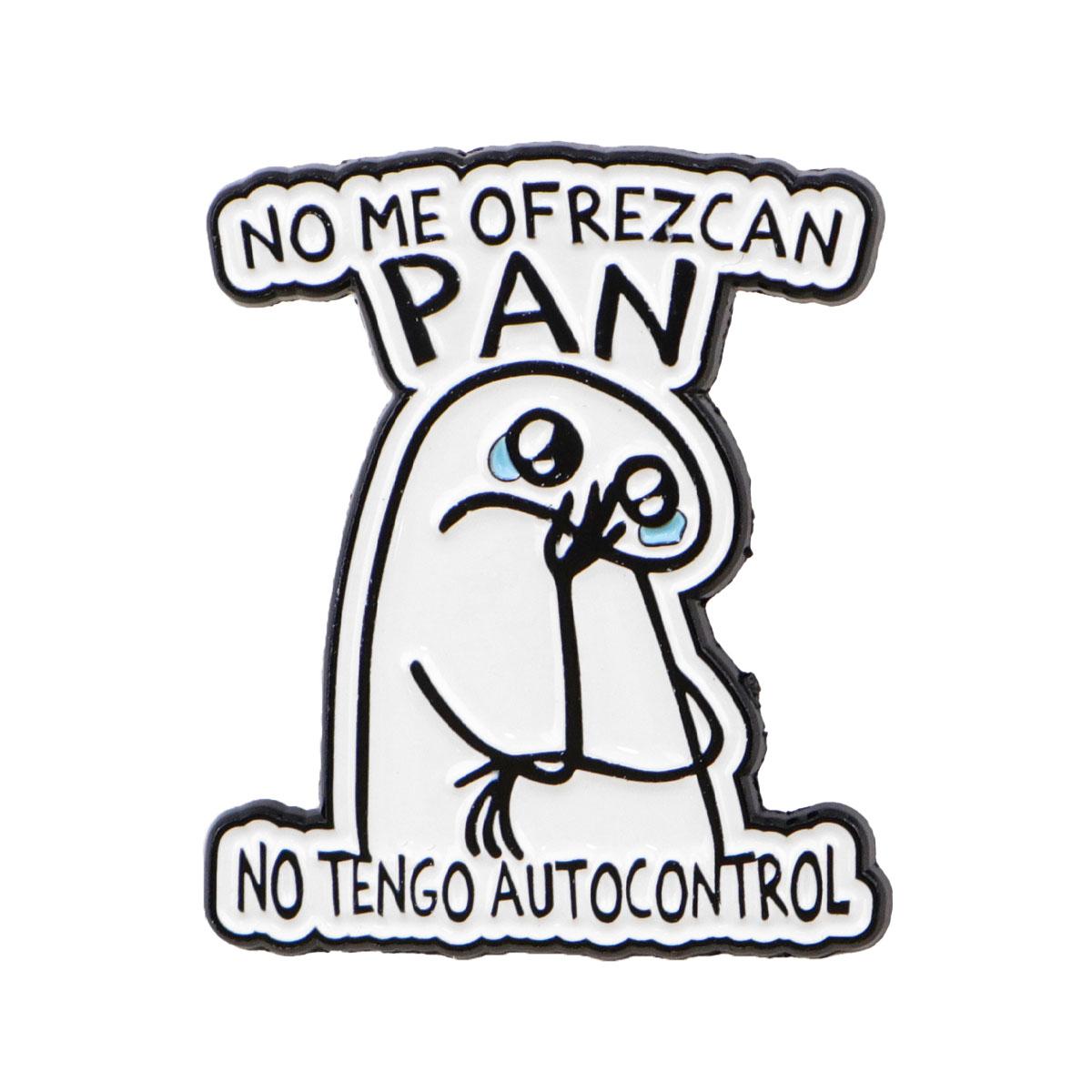 

No Me Ofrezcan Pan Spanish Quotes Enamel Pin Cute Simplified Figures Creative Metal Lapel Badges Punk Jewelry Gifts for Friends