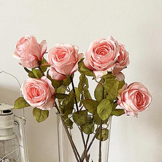 Realistische künstliche Rose mit langem Stiel, falscher Rosenstrauß für den Valentinstag, Heimhochzeit, Tischdekoration, DIY Brautstrauß