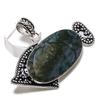 Moss Agate Gemstone Handmade 925 Sterling Silver Gift Jewelry Pendant 1.77" R4V24
