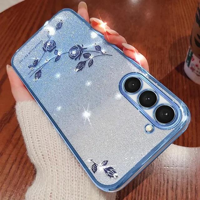 SoCouple Handyhülle für Samsung S24 S23 S20 S21 S22 FE S9 S10 S8 Plus Note 20 Ultra Glitzer Strass Diamant Hülle