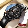 Modern Mens Watch With Calendar Function And Leather Strap For Business Use