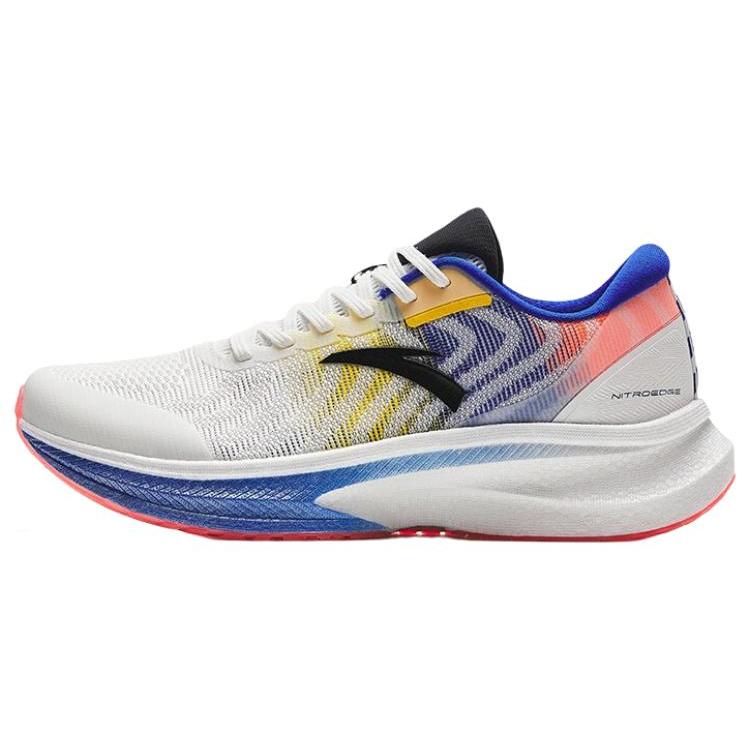 New Anta Champion Series Anti Slip Wear Resistant Low Top Running Shoes Men's White Blue 112335582S-7