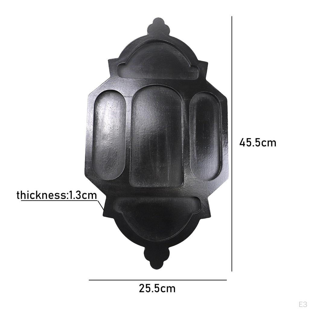 Wood Serving Tray Candy Dish Multiuse Breakfast Eid Mubarak Fruit Platter Dessert Plate for