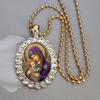 Unisex Oval Necklace Jewelry for Women and Children - European & American Style