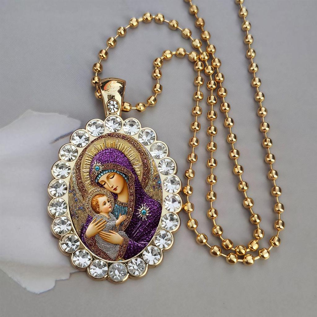 Unisex Oval Necklace Jewelry for Women and Children - European & American Style