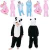Entzückender Tier-Flanellpyjama für Kinder mit gemütlichem Onesie-Schlafanzug mit Taschen