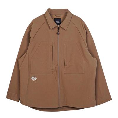 Reglan Sleeve Solid Outdoor Casual Zip Jacket Men Jacket Brown VN000GNQYJ2