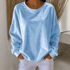 Women Casual Loose Round Neck Long Sleeve Velvet T Shirt Top