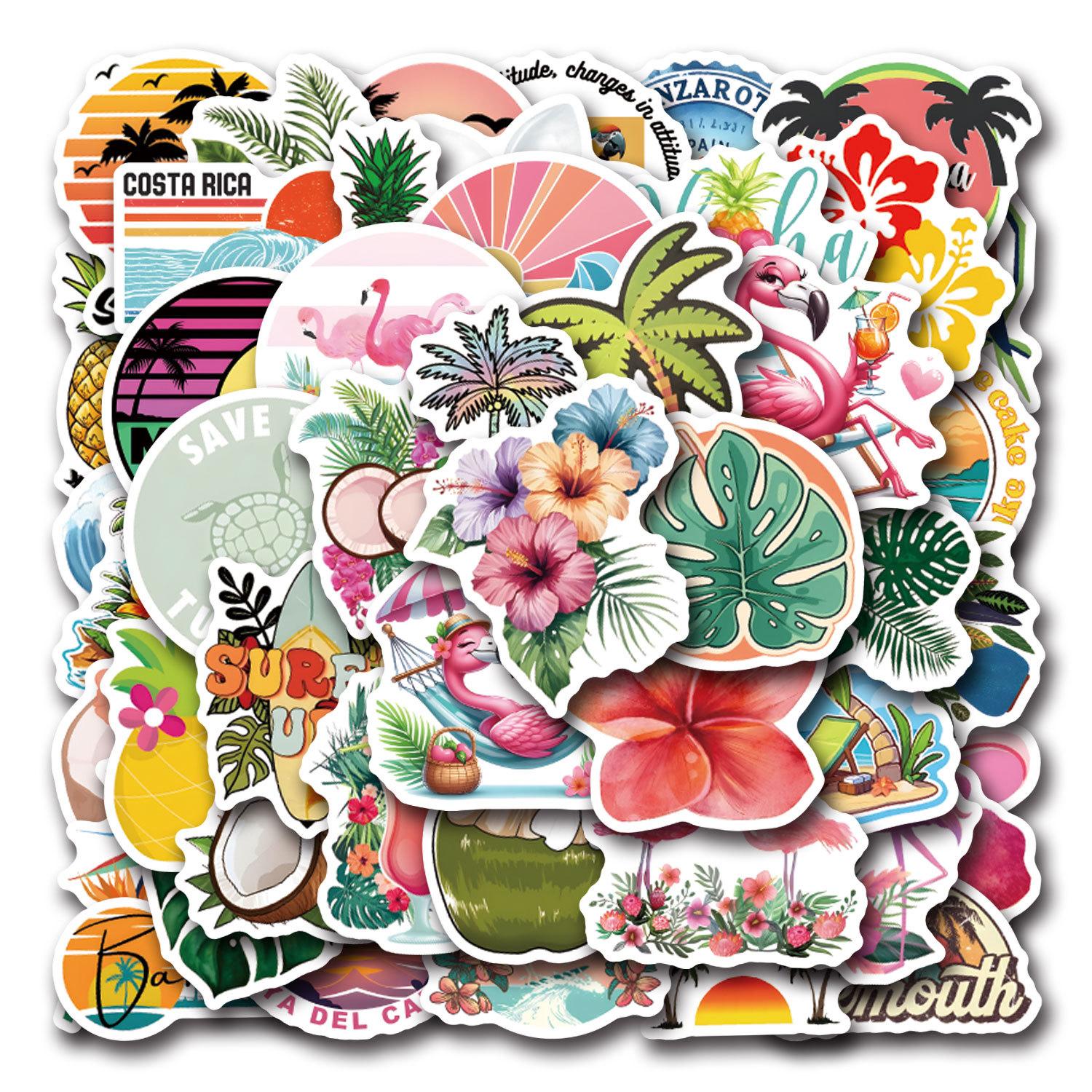 

55 Тропические Тропические Граффити Наклейки Украшают Багаж Ноутбук Мобильные Наклейки