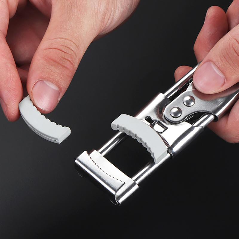 Ouvre-boîte réglable multifonctionnel manuel antidérapant en acier inoxydable ouvre-couvercle de bocal cuisine