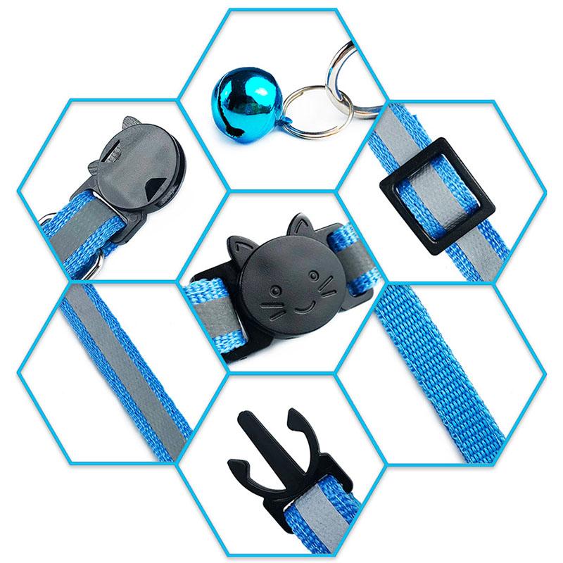 Collier pour chiens et chats avec une clochette et un réflecteur, réglable, solide, résistant, universel, PetJet