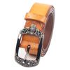 Belt directly from the manufacturer Women's leather cowhide belt Retro versatile embossed butterfly wide pants belt belt