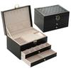 PU Leather Multi-Drawer Jewelry Packaging Case Gift Box Necklace Earring Bracelet Ring Travel Jewellery Organizer
