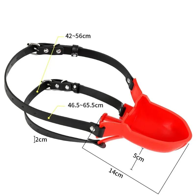 Funnel Oral Plug Silicone Piss Urinal Mouth Gags Bondage Harness Belt Chastity Device Urinal Mouth Plug Fetish BDSM Erotic Toys