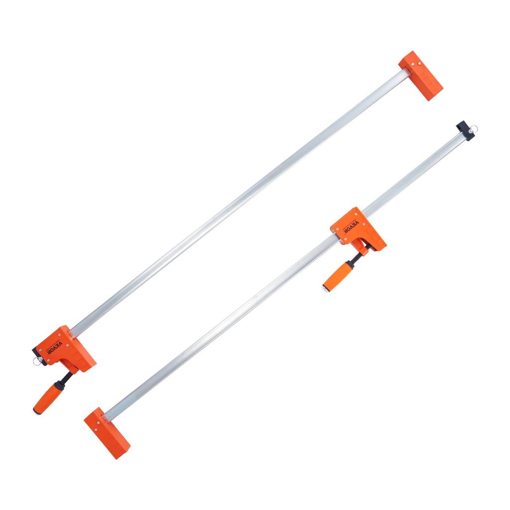 Bar Clamps for Woodworking, 2-Pack 50" Parallel Clamp Set, F Clamp with 1100 lbs Load Limit, Even Pressure, High-strength Plastic and Carbon Steel,