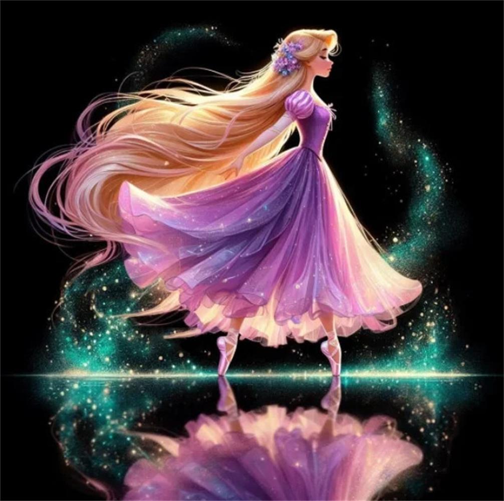 Disney 5D Diamond Painting Dancing Princesses Cross Stitch Mosaic Kit Home Decoration Wall Sticker DIY Handmade Gift