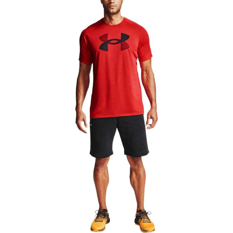 Under Armour Logo Print Training T-Shirt Men T-Shirts Red 1357234-608