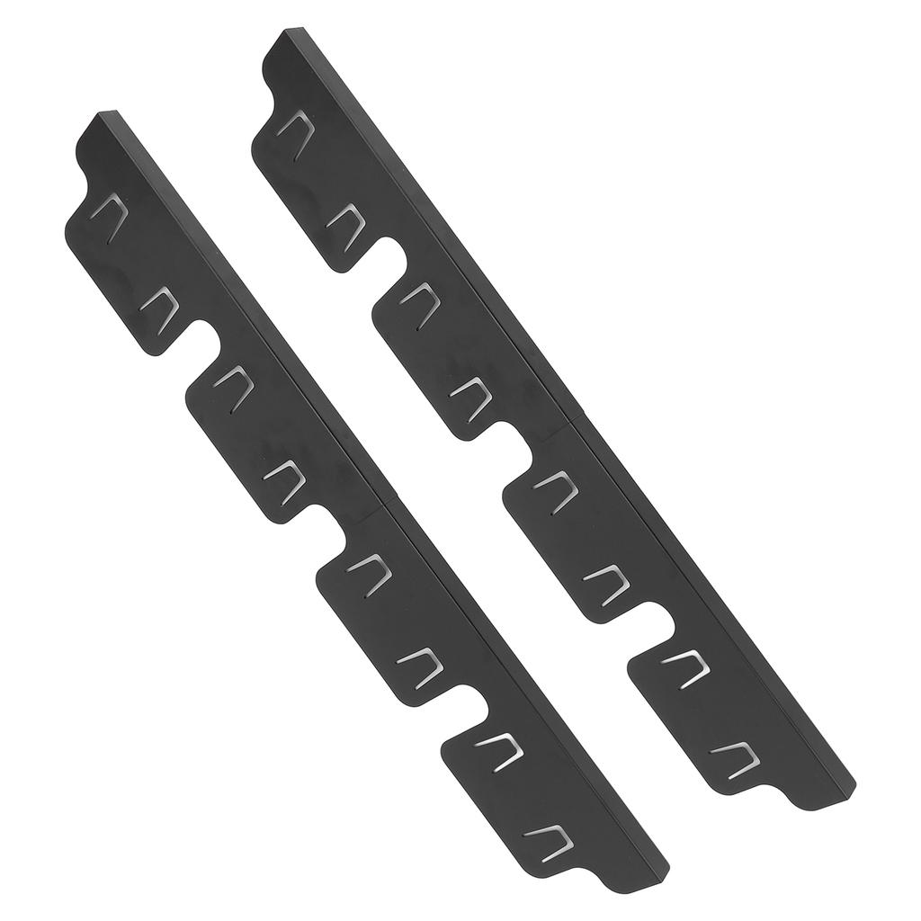 2 Paar Herd-Arbeitsplatten-Spaltabdeckungen Schwarze Farbe 35x10CM Verstellbarer Herdspalt-Schutz für Küche